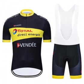 Completo Maglia + Pantaloncino con bretelle 2020 Total Direct Energie N003